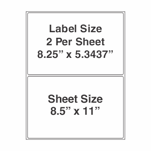 8.5"x11" Fan-Fold 4MIL Film GHS 5609 Drum Labels 2UP