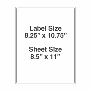 8.5"x11" Sheeted 2.5MIL Polyester GHS 5609 Drum Label