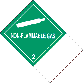 Custom 4" x 6" Non Flammable Gas Class 2 with Description Strip