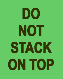 Fluorescent Green 4" X 5" Custom Quality Control Label