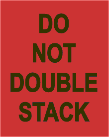Fluorescent Red 4" X 5" Custom Quality Control Label