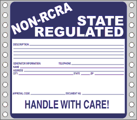 Non Regulated Waste Label