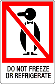 Do Not Freeze or Refrigerate Label