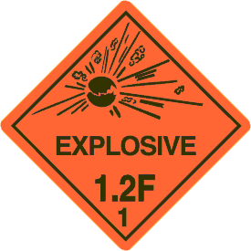 1.2F Explosive DOT Label