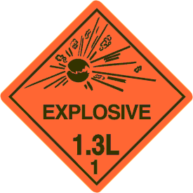 1.3L Explosive DOT Label