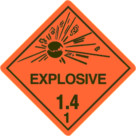 1.4 Explosive DOT Label