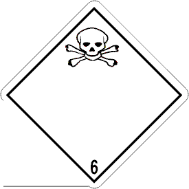 International "Wordless" Poison / Toxic Class 6 Label