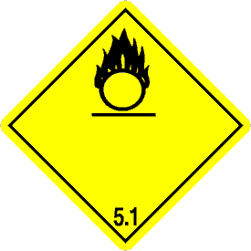 International "Wordless" Oxidizer 5.1 Class 5 Label