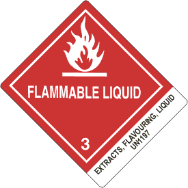 4" x 5" Flammable Class 3 with Description Strip