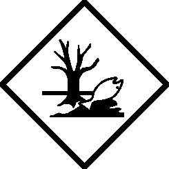 Environmentally Hazardous Mark (Marine Pollutant) DOT 4"x4" Label