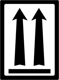 Black D.O.T. Approved Orientation UP Arrows