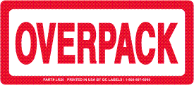 Red Overpack Label