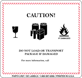 Lithium Battery Label without Ion/Metal Designator
