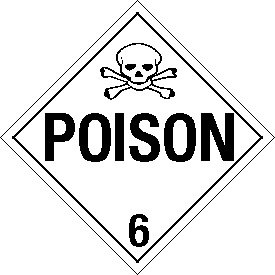 Vinyl Poison Class 6 Placard
