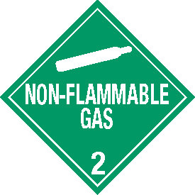 Vinyl Non-Flammable Gas Class 2 Placard