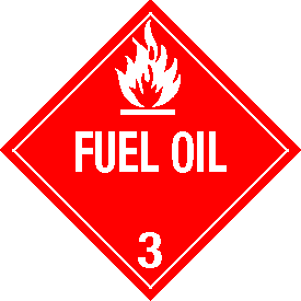 Vinyl Fuel Oil Class 3 Placard