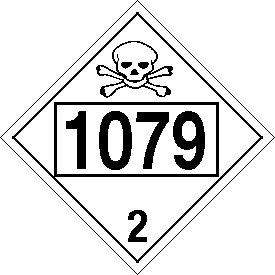 Vinyl 1079 Toxic Gas Class 2 Placard