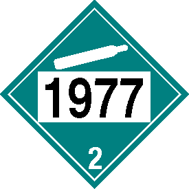 Vinyl 1977 Non Flammable Gas Class 2 Placard