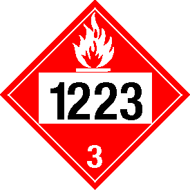 Vinyl 1223 Flammable Class 3 Placard