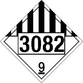 Vinyl 3082 Miscellaneous Class 9 Placard