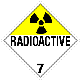Rigid Polystyrene Radioactive Class 7 Placard