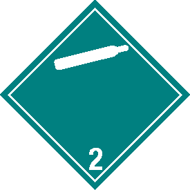 Rigid 20mil Plastic Non Flammable Gas Class 2 International Placard