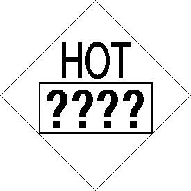 Rigid Polystyrene Custom UN or NA Numbered HOT Placard
