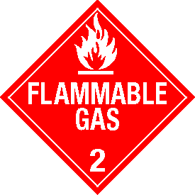 Tag-board Flammable Gas Class 2 Placard