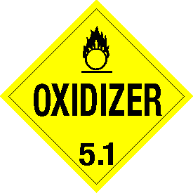 Tag-board Oxidizer Class 5.1 Placard