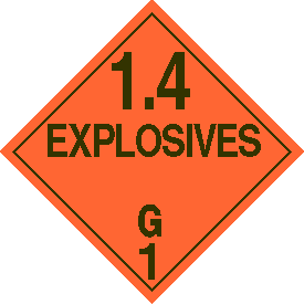 Tag-board 1.4G Explosive Placard