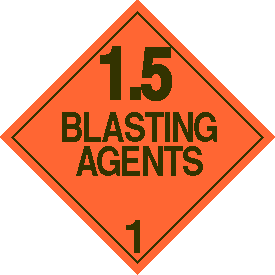 Tag-board 1.5 Blasting Agent Placard