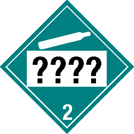 Tag-board Custom UN or NA Numbered Non Flammable Gas Class 2 Placard