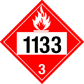 Tag-board 1133 Flammable Class 3 Placard