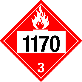 Tag-board 1170 Flammable Class 3 Placard