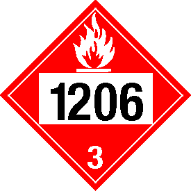 Tag-board 1206 Flammable Class 3 Placard