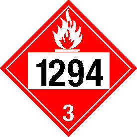 Tag-board 1294 Flammable Class 3 Placard