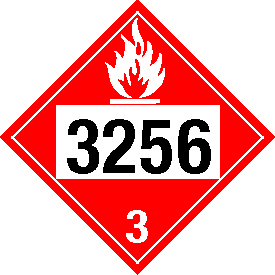 Tag-board 3256 Flammable Class 3 Placard