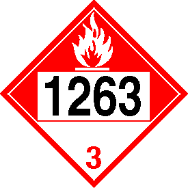 Tag-board 1263 Combustible Class 3 Placard