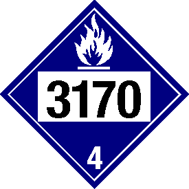 Tag-board 3170 Dangerous When Wet Class 4 Placard