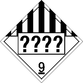 Tag-board Custom UN or NA Numbered Miscellaneous Class 9 Placard