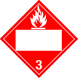 Tag-board Blank Flammable Class 3 Placard