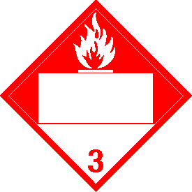 Tag-board Blank Combustible Class 3 Placard