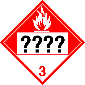 Permanent Vinyl Custom UN or NA Numbered Combustible Class 3 Placard