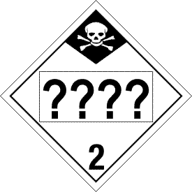 Permanent Vinyl Custom UN or NA Numbered Inhalation Hazard Class 2 Placard