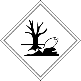 Permanent Vinyl International Environmentally Hazardous Mark Placard