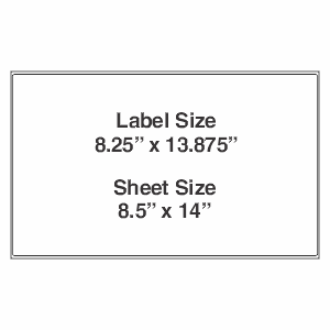8.5"x14" Fan-Fold 2.5Mil Polyester GHS 5609 Drum Label